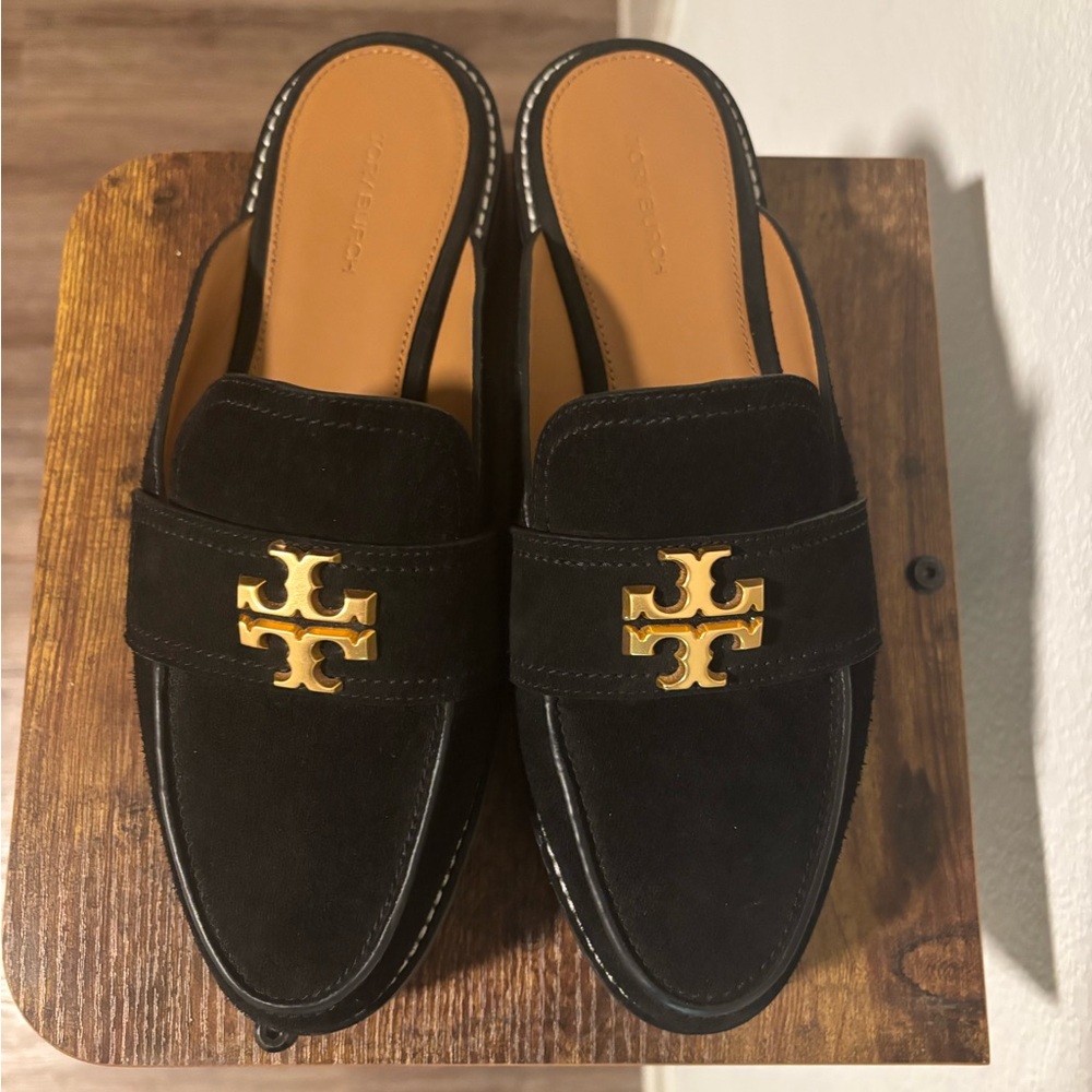 Tory Burch Black Mini Everly Suede Slide